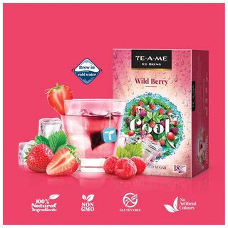 Wild Berry Iced Infusion — No Sugar, Hibiscus & Rose Petals | TEAME
