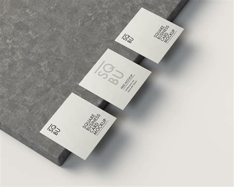 Free Square Business Card Mockup PSD - Good Mockups