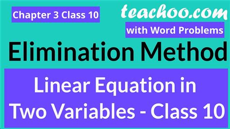 Image result for Elimination Method Class 10
