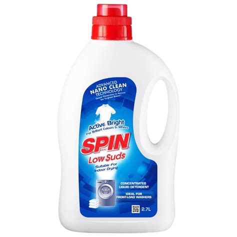 SPINmatic Low Suds Laundry Liquid Detergent (Active Bright) 2.7L ...