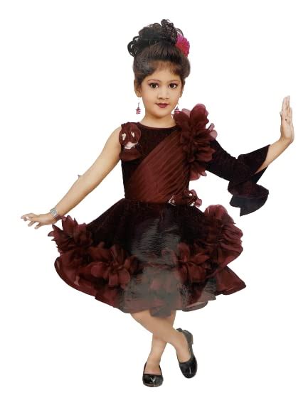 New Digital Printed Art Silk Jacket Style FROCK for Girls Maxi Dress ...