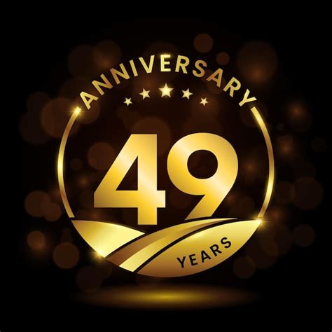 49 anni di anniversario Anniversario celebrazione logo design modello ...