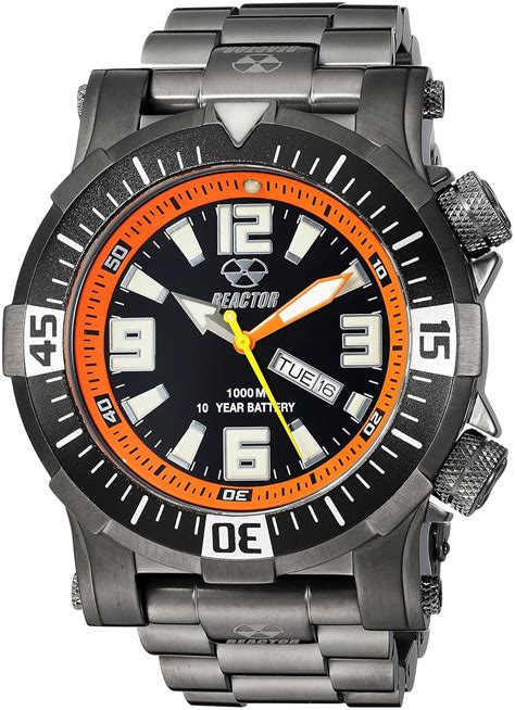 REACTOR Men's 'Poseidon' Quartz Stainless-Steel-Plated Diving Watch ...