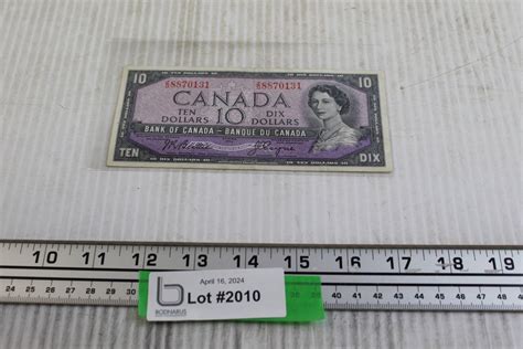 Canadian 1954 $10 Bill - Bodnarus Auctioneering