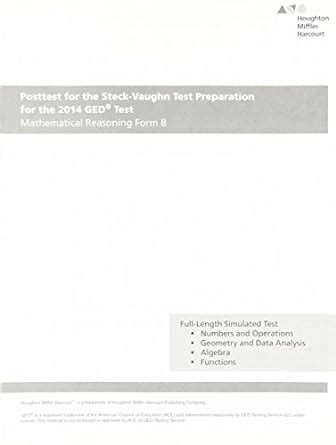 Buy Steck Vaughn GED: Posttest for Mathematical Reasoning Form B 10 ...
