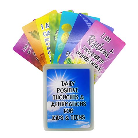 Buy Positive Affirmation Cards for Kids and Teens - 54 Affirmations ...