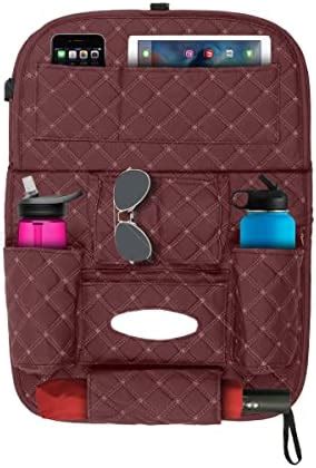 AutoFurnish 7D Car Seat Back Organizer with 10 Pockets and Meal Tray ...