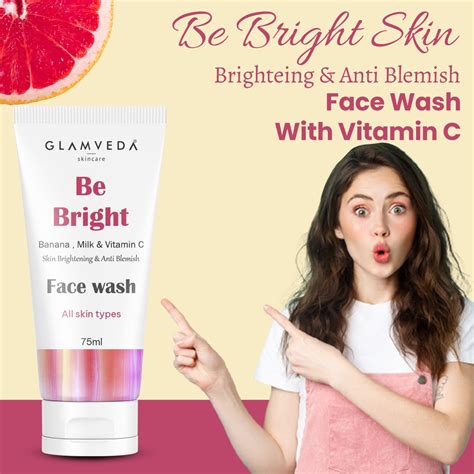 Glamveda Be Bright Skin Brighteing & Anti Blemish Face Wash With Vitam ...