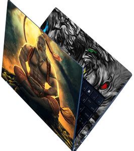 Anweshas Full Body Laptop Skin Sticker - Lord Hanuman Meditation Pose ...