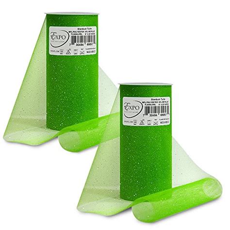Expo International Pack of 2 Glitter Tulle 6" Spool of 25 Yards ...