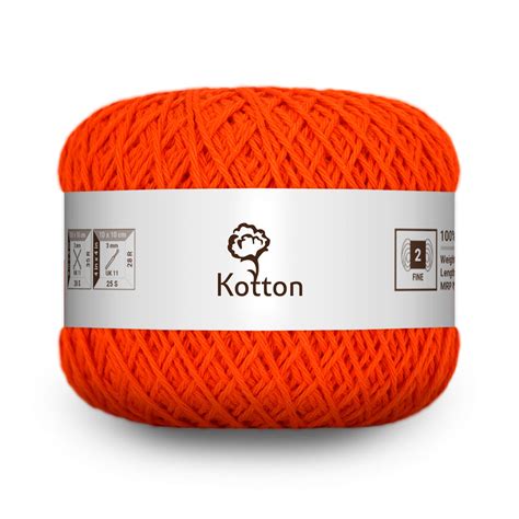 Cotton Yarn by Kotton 4 ply - Orange 32 – Magic Needles