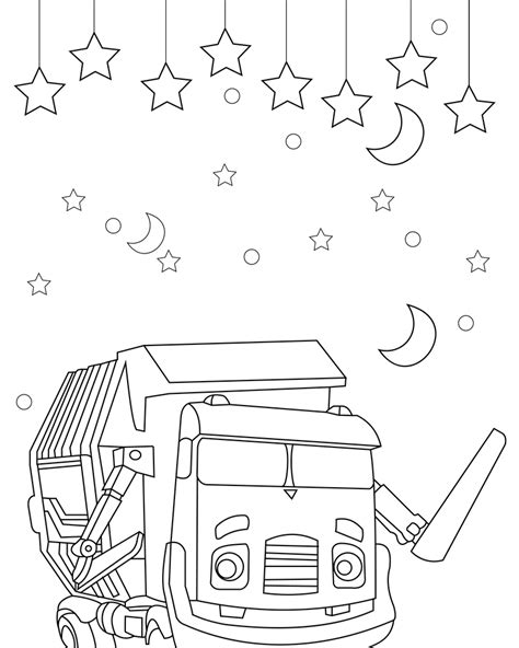 Trash Truck Coloring Pages Coloring Page