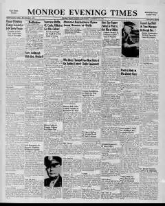 Monroe Evening Times Archives, Nov 30, 1945, p. 1