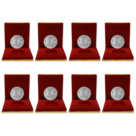 QPID German Dhanteras 10 Grams Silver-Plated Silver Coins with Velvet ...