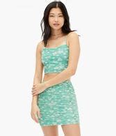 Floral Ruched Cropped Cami