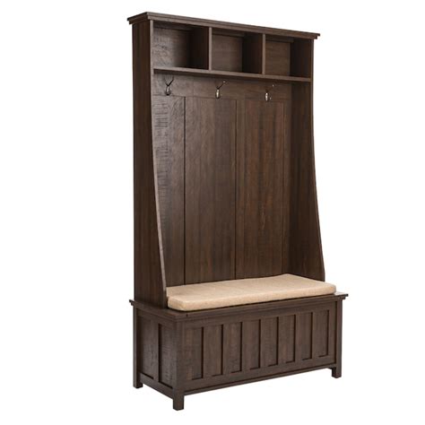 Homenations Craftsman 39.4-in Espresso Composite Hall Tree SH-ST-2372 ...