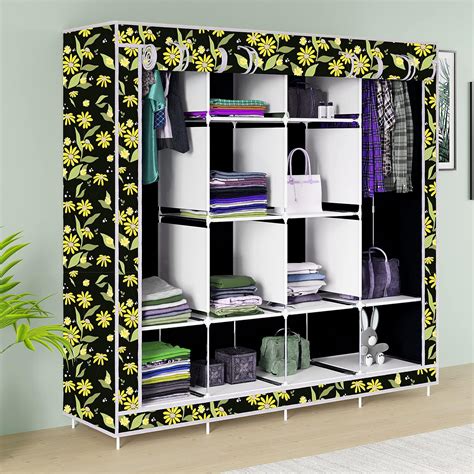 Octavic Collapsible Wardrobe D2 PrintedPortable Foldable for Clothes ...