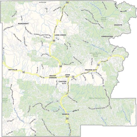 Lane County Map, Oregon - US County Maps