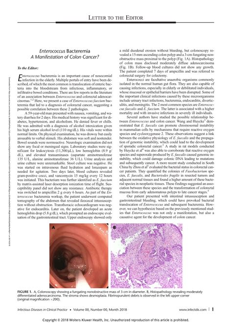 Image result for Enterococcus Faecalis Colon Cancer