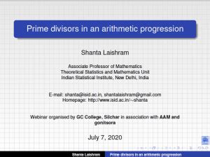 Prime divisors in an arithmetic progression - Gonit Sora