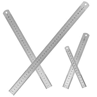 OSALADI 4pcs Double-Sided Stainless Steel Rulers Set Accurate Measuring ...