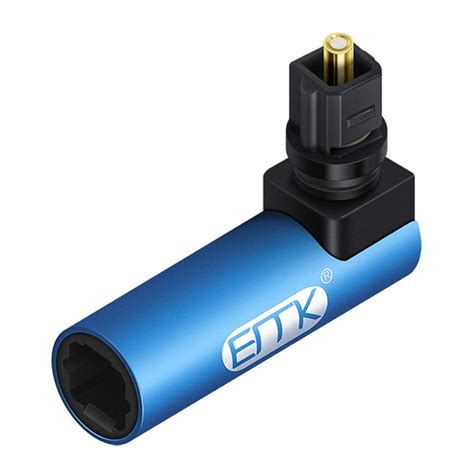 Metal 360 Degree Digital Fiber Optic Right Angle 90 Degree Male to ...