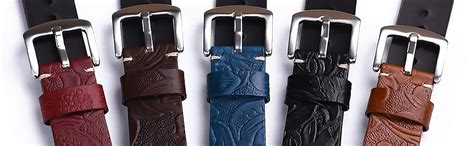 WAMD Quick Release Carved Pattern Leather Watch Strap (Black, 20 mm ...