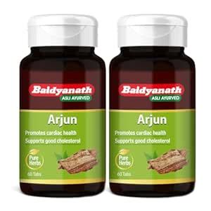 Baidyanath Arjun -60 Tablets (Pack of 2) | Ayurvedic Arjuna Extract ...