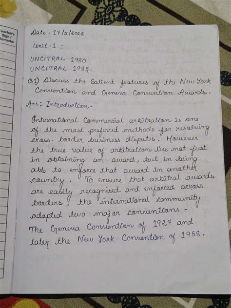 ADR - Class Notes on UNCITRAL and Arbitration Principles - Studocu