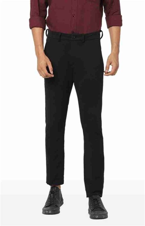 Celio* Workwear Cotton Slim Fit Black Trouser