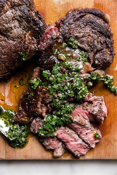 Grilled Rib Eye Steak with Italian Salsa Verde | The Modern Proper