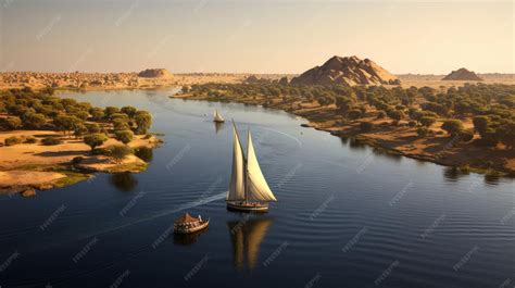 Premium Photo | The nile river ancient egypt image