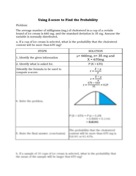 Image result for How to Find Probability Using Z-Score