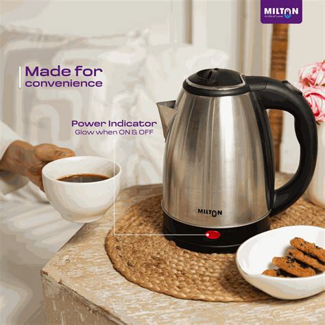 Milton Electric Kettle Rapid 1.8L – 1500W, Fast Boiling, Auto Shut-Off ...