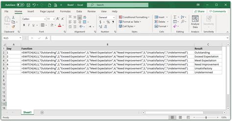 Switch Function in Excel 的图像结果