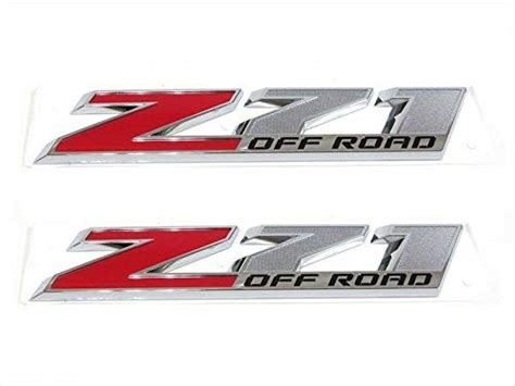 Pair Set Z71 Off Road Emblem Sport Front Door Small 3D Badge Nameplate ...