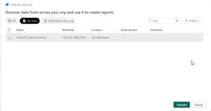 Image result for Power BI Live Connection Dataset