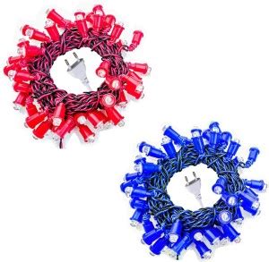 Geocell 48 LEDs 10.69 m Red, Blue Steady String Rice Lights Price in ...