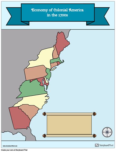 13 Colonies Economy: Map Activity by Storyboard That