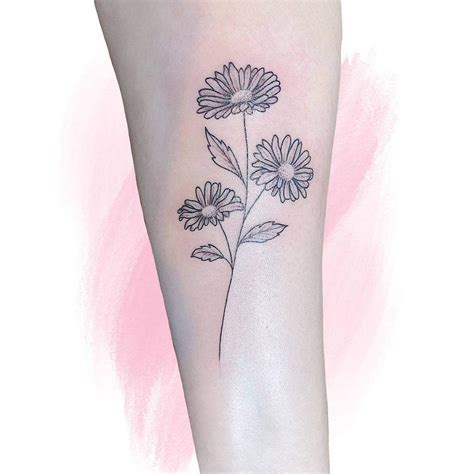 Aster flower tattoo meaning - Calaverastattoos.com