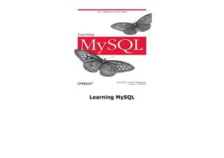 Learning MySQL 的图像结果