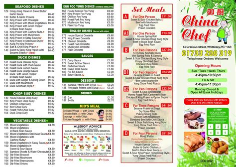 Menu at China Chef Whittlesey restaurant, Peterborough