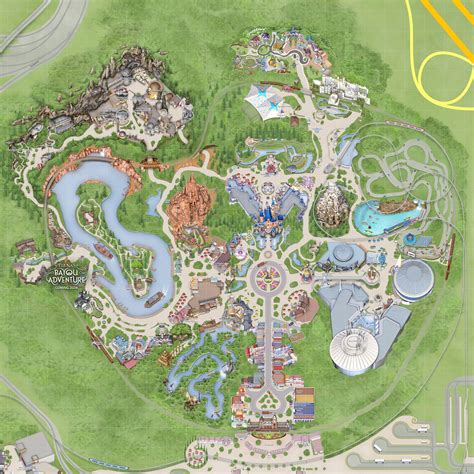 Disneyland Park Map Walt Disney Studios Park Map