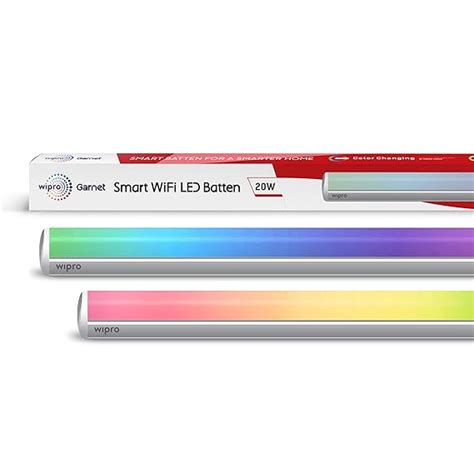 Buy Wipro Next Smart Wi-Fi 20W CCT+RGB LED Batten | 16 Million Colours ...