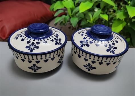 Calcine Ceramic Bowl Set with lid : Amazon.in: Home & Kitchen