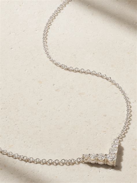 Melissa Kaye Aria V 18-karat White Gold Diamond Necklace | ModeSens
