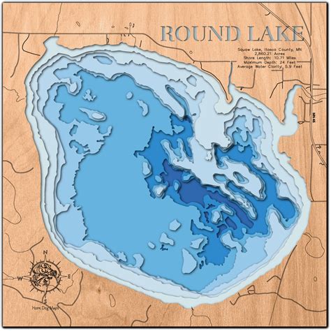 Round Lake in Squaw Lake, Itasca County, MN – Horn Dog Maps