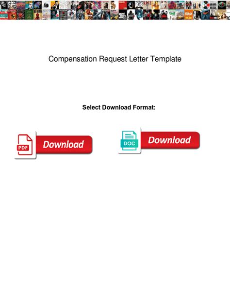 Fillable Online Compensation Request Letter Template. Compensation ...
