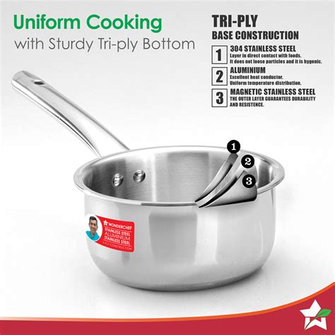 Venice Triply Stainless Steel 4 Pc. Cookware Set | Fry Pan 22cm, Kadha ...