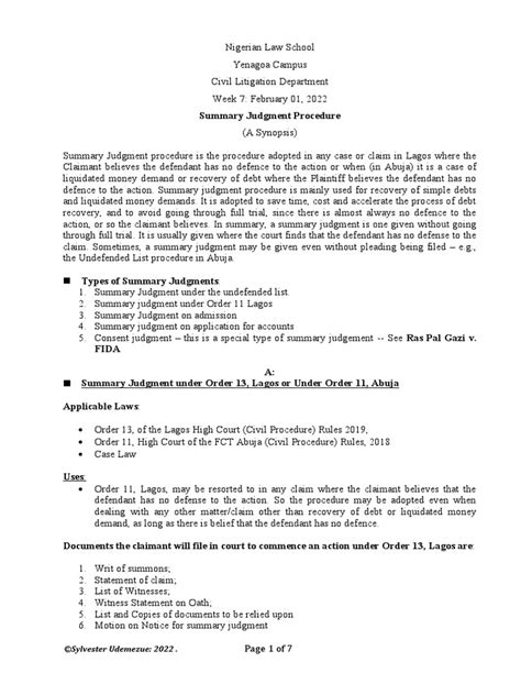 Summary judgment Examples 的图像结果